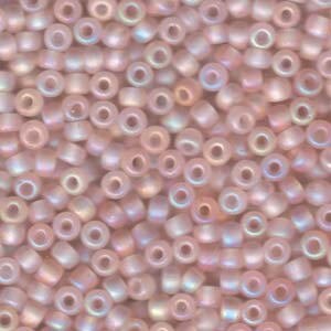 Matte Transparent Light Tea Rose AB Miyuki Seed Bead 6/0 20G Tube 6-9155FR-TB