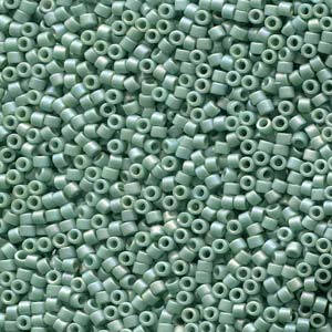 11/0 MIYUKI DELICA Frosted Opaque Glazed Rainbow Celadon Seed Bead (8g)