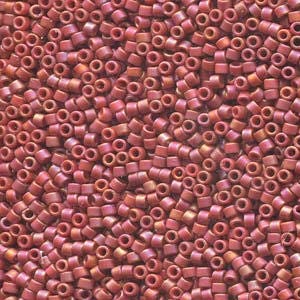 11/0 MIYUKI DELICA Frosted Opaque Glazed Rainbow Cardinal Seed Bead (8g)