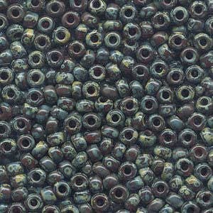 Transparent Picasso Red Brown Miyuki Seed Bead 6/0 20G Tube 6-94503-TB