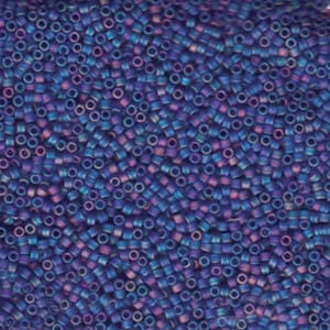 Matte Cobalt AB Miyuki Delica Seed Bead 10/0 7.2G Tube DBM0864-TB