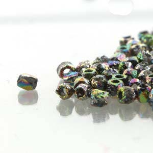 2mm Etched Full Vitrail True 2 Czech Faceted Fire Polished Glass Beads (2g)
