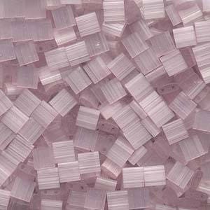 Pink Silk Satin Miyuki Tila Seed Bead 5.0mm 7.2gm Tube TL2551-TB