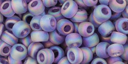 6/0 TOHO ROUND Transparent Rainbow Frosted Light Tanzanite Seed Bead (8g)