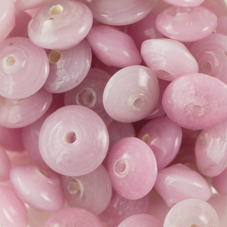 Vintage Opaque Pink Japanese Glass Spacer Beads jpn013B