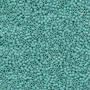 Matte Opaque Turquoise AB Miyuki Delica Seed Bead 10/0 7.2G Tube DBM0878-TB
