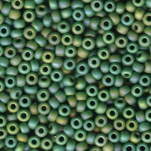 Matte Opaque Green AB Miyuki Seed Bead 6/0 20G Tube 6-9411FR-TB