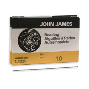 Size 10 Beading John James English Needles
