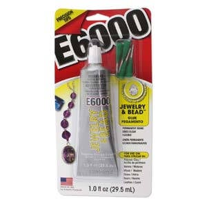 E6000 Jewelry & Bead Glue. 1oz w/ 4 Applicator Tips.