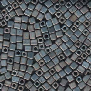 Metallic Silver Gray Miyuki Cube Seed Bead 4mm 20gm Tube SB4-2002-TB