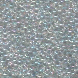 Transparent Crystal AB Drop Seed Beads 3.4mm 25G Tube DP-9250-TB