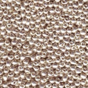 Galvanized Silver Drop Seed Beads 3.4mm 25G Tube DP-9181-TB