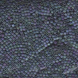 1.8mm Matte Metallic Blue Green Miyuki Cube Seed Bead  (8g)