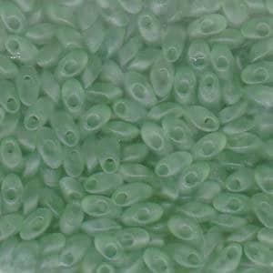 Matte Sea Glass Green Miyuki Long Magatama Seed Beads 4x7mm 8.5G Tube LMA-2104F-TB