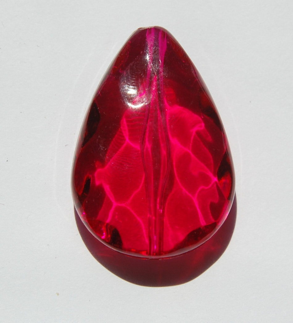 Vintage Water Colors Fuchsia Pink Pendant Focal Bead Germany pnd061D