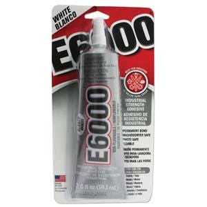 E6000 White Jewelry & Bead Glue. 2oz tube.