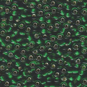 Silver Lined Green Miyuki Seed Bead 6/0 20G Tube 6-9146S-TB