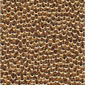 24k Gold Plated Metal Seed Bead 6/0 30G Tube MT6-GLD-TB