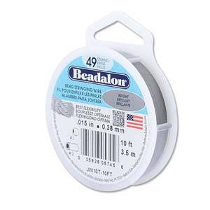 Beadalon 49 Strand Bright Wire .38mm Diameter/10ft Spool