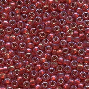 Silver Lined Flame Red AB Miyuki Seed Bead 6/0 20G Tube 6-91010-TB