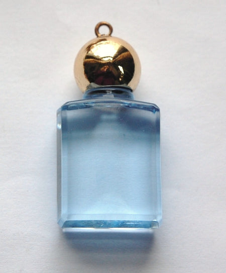 Vintage Blue Miniature Faux Perfume Bottle Pendant pnd114