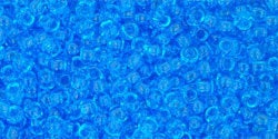 11/0 TOHO ROUND Transparent Dark Aquamarine Seed Bead (8g)