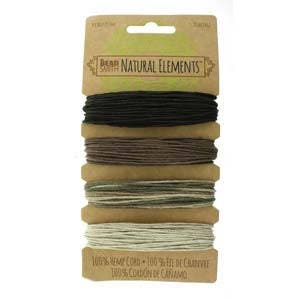 Beadsmith Hemp Cord 4 Color Neutral Colors 20lb/1.0mm