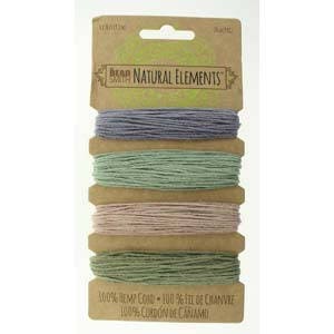 Beadsmith Hemp Cord 4 Vintage Colors 20lb/1.0mm
