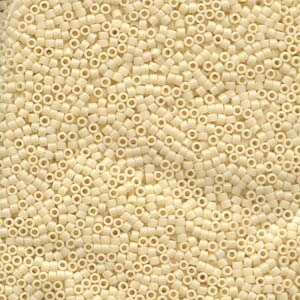 Opaque Cream Miyuki Delica Seed Bead 10/0 7.2G Tube DBM0732-TB