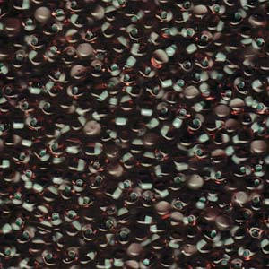 Mint Green Lined Smoky Amethyst Drop Seed Beads 3.4mm 25G Tube DP-9F33-TB
