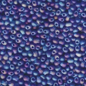 Matte Transparent Capri Blue AB Drop Seed Beads 3.4mm 25G Tube DP-9149FR-TB