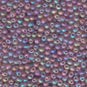 Matte Transparent Light Amethyst AB Drop Seed Beads 3.4mm 25G Tube DP-9142FR-TB