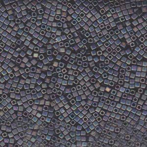Matte Black AB Miyuki Cube Seed Bead 1.8mm 8.2gm Tube SB18-401FR-TB