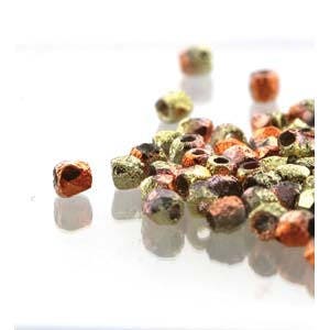 2mm Etched California Gold Rush True 2 Czech Faceted Fire Polished Glass Beads (2g)