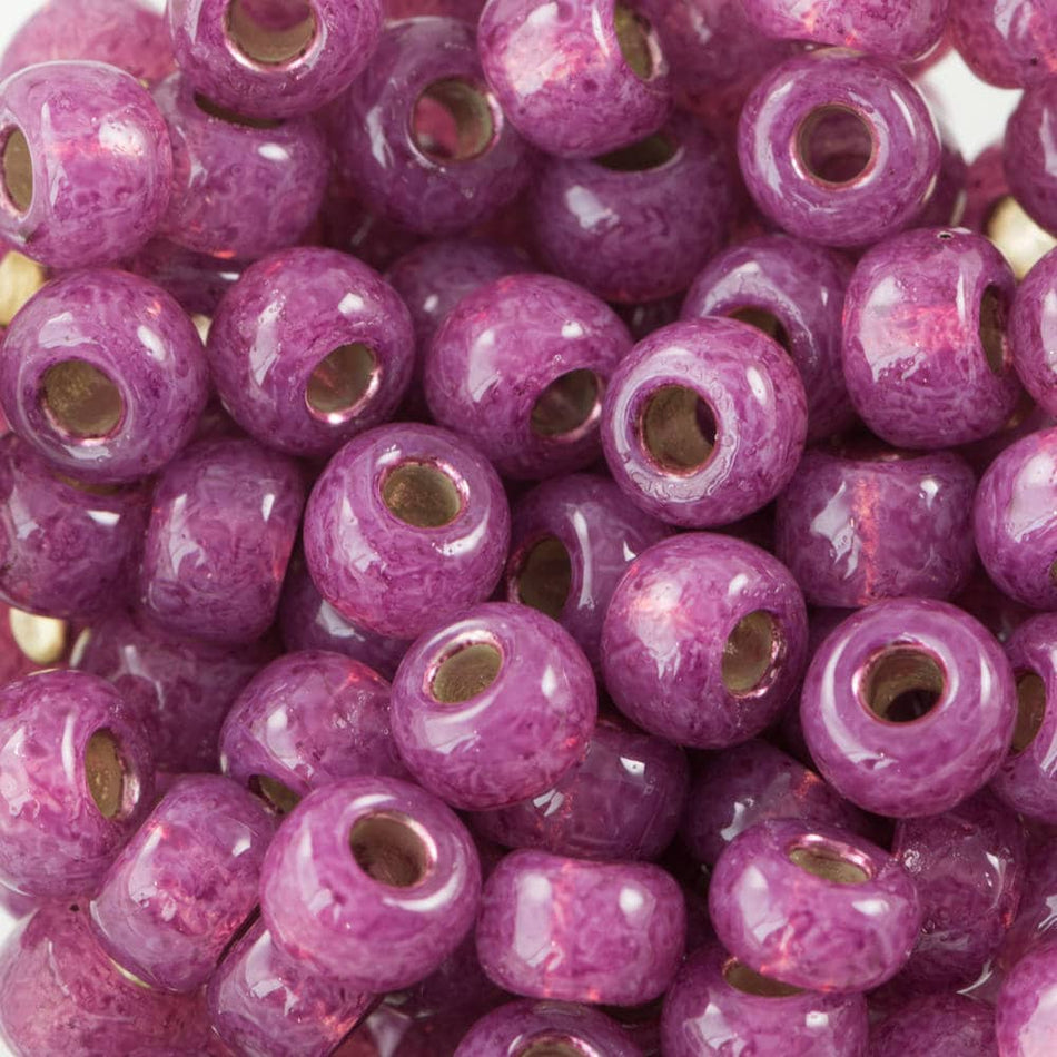 Duracoat Silver Lined Dyed Peony Pink Miyuki Seed Bead 6/0 20G Tube 6-94247-TB