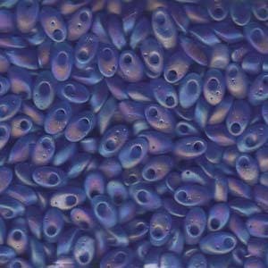 Matte Transparent Sapphire AB Miyuki Long Magatama Seed Beads 4x7mm 8.5G Tube LMA-150FR-TB