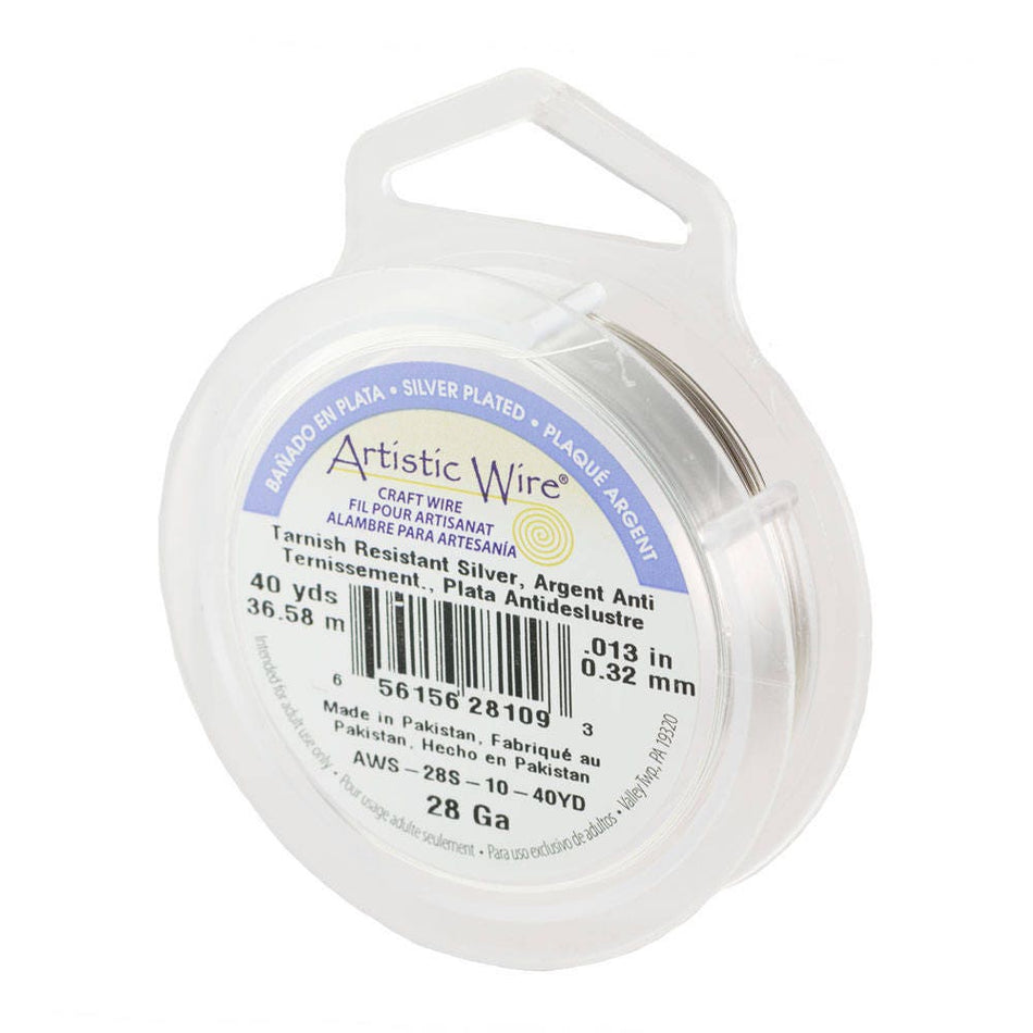 28ga/40yrds Silver Artistic Wire