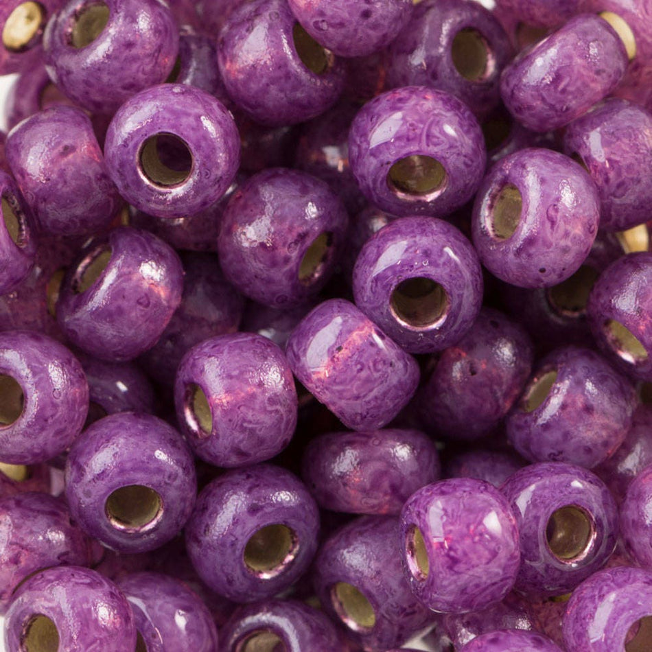 Duracoat Silver Lined Dyed Dark Lilac Miyuki Seed Bead 6/0 20G Tube 6-94248-TB