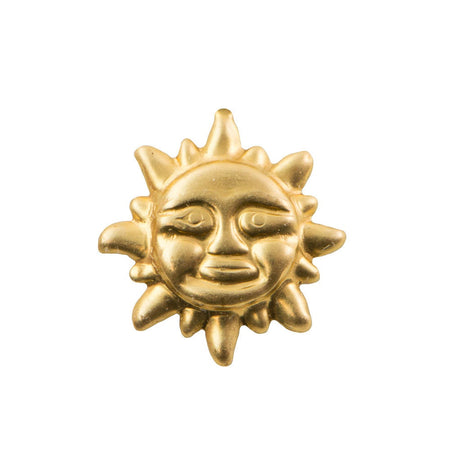 Raw Brass Tiny Sun Stampings 11x11mm (8) chr233A