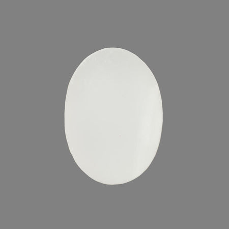 Vintage Matte White Cabochons 14x10mm (4) cab910E