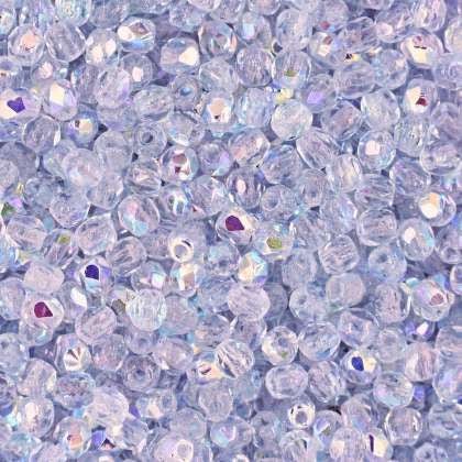 Czech Faceted Alexandrite AB Firepolish Glass Beads 3mm (50)