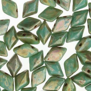 Gemduo Turquoise Green Picasso 8x5mm 8.0+ G Tube