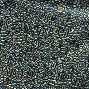 Matte Metallic Green Iris Miyuki Delica Seed Bead 11/0 7.2G Tube DB324-TB