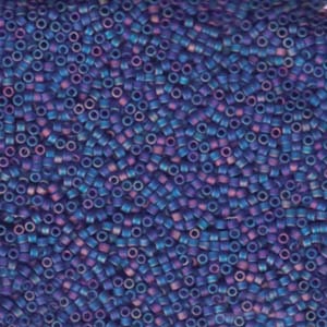 11/0 MIYUKI DELICA Matte Cobalt AB Seed Bead (8g)