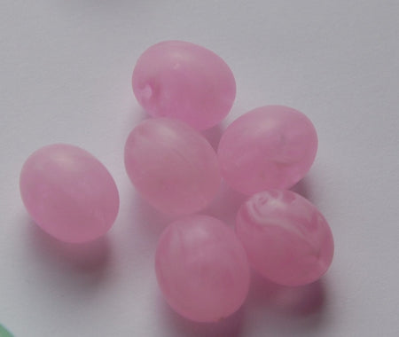 Vintage Italian Lucite Soft Pink and White Swirled Beads bds915B