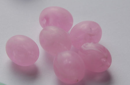Vintage Italian Lucite Soft Pink and White Swirled Beads bds915B