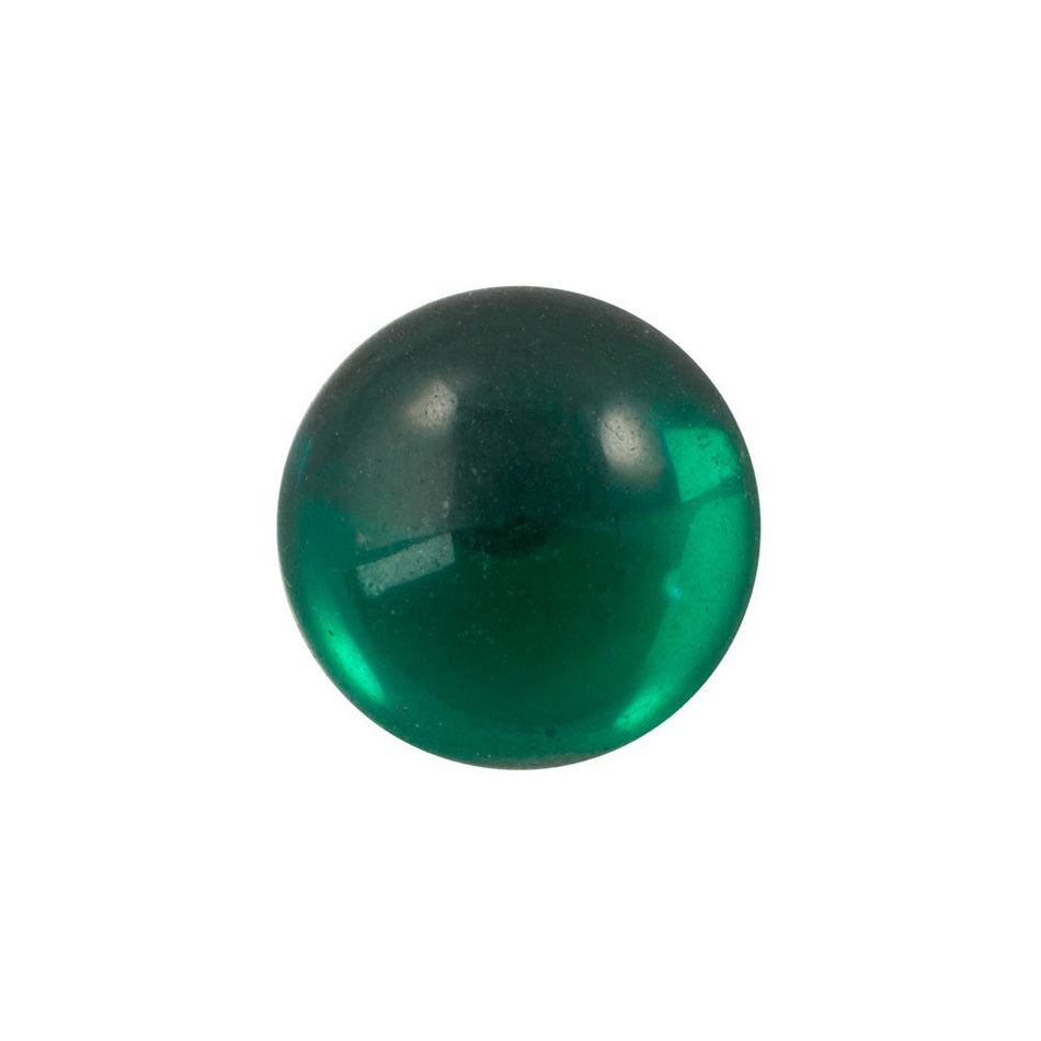 13mm Emerald Green Glass Round Cabochons (4) cab2006B
