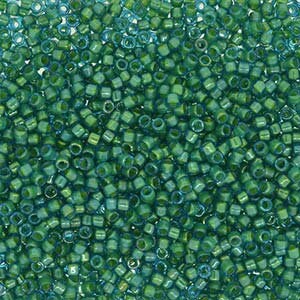 11/0 MIYUKI DELICA Fancy Lined Aqua Green Seed Bead (8g)