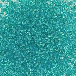 11/0 MIYUKI DELICA Fancy Lined Teal Green Seed Bead (8g)
