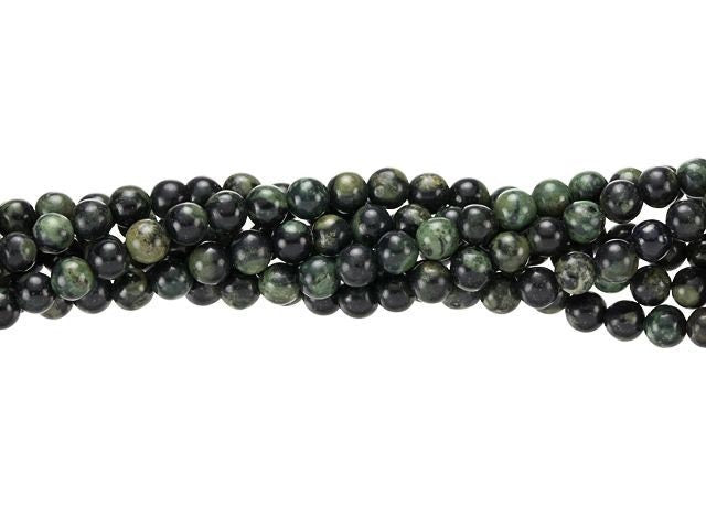 Dakota Stones Kambaba 4mm Round Gemstones. 8" Strand. KAM4RD-8